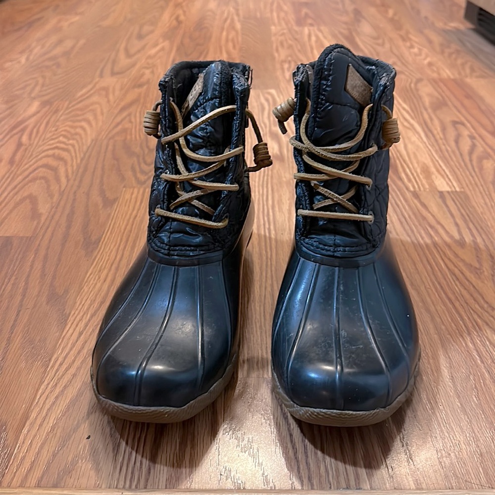 Black Sperry Booties